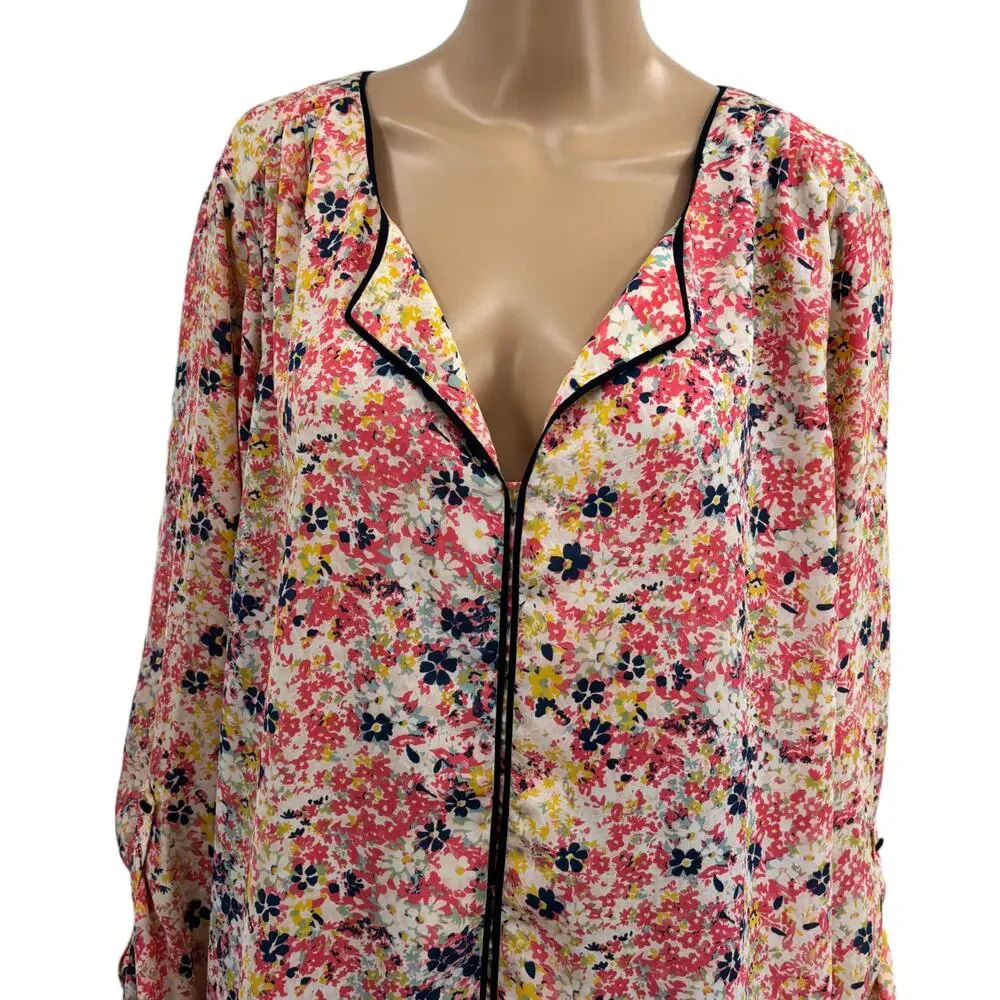 Modcloth Floral Burst Podcast Co-Host Blouse